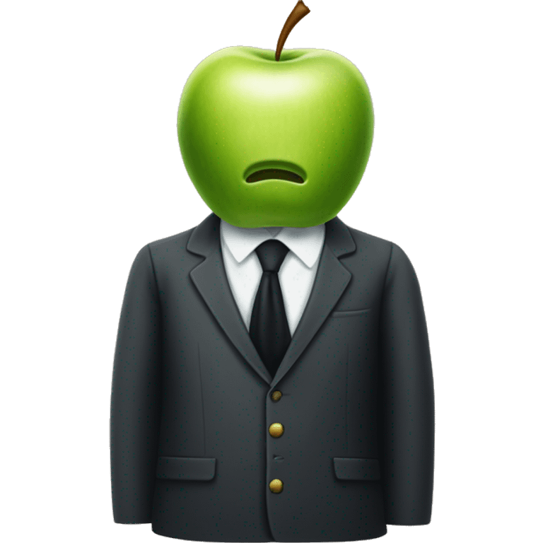 Magritte son of the man Apple emoji