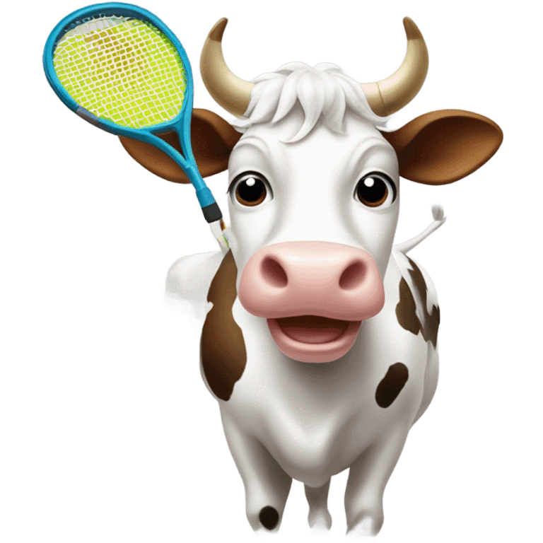 Cow with Tennis emoji