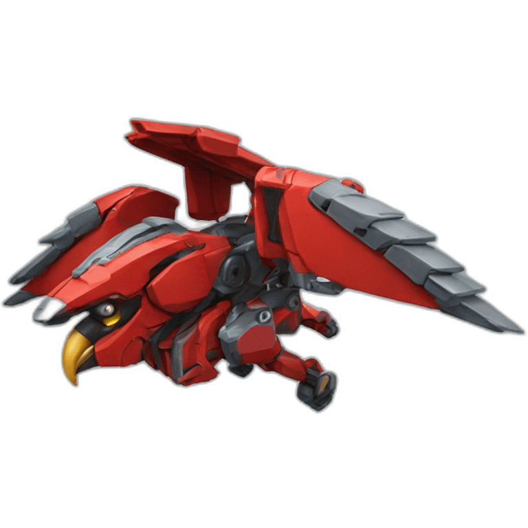 red mecha eagle emoji