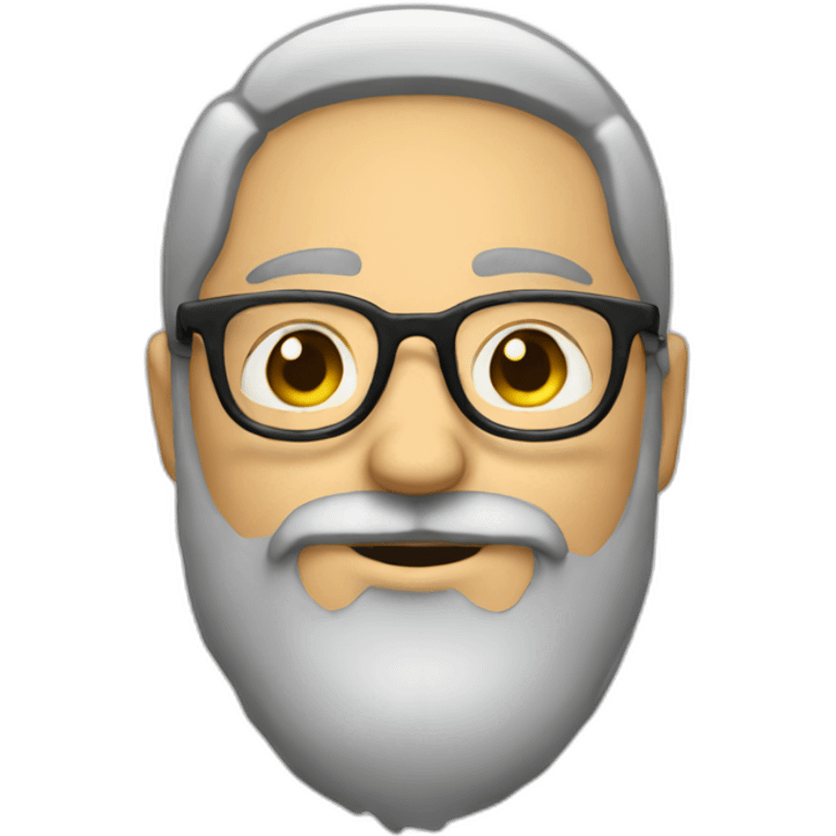 man with beard glasses emoji