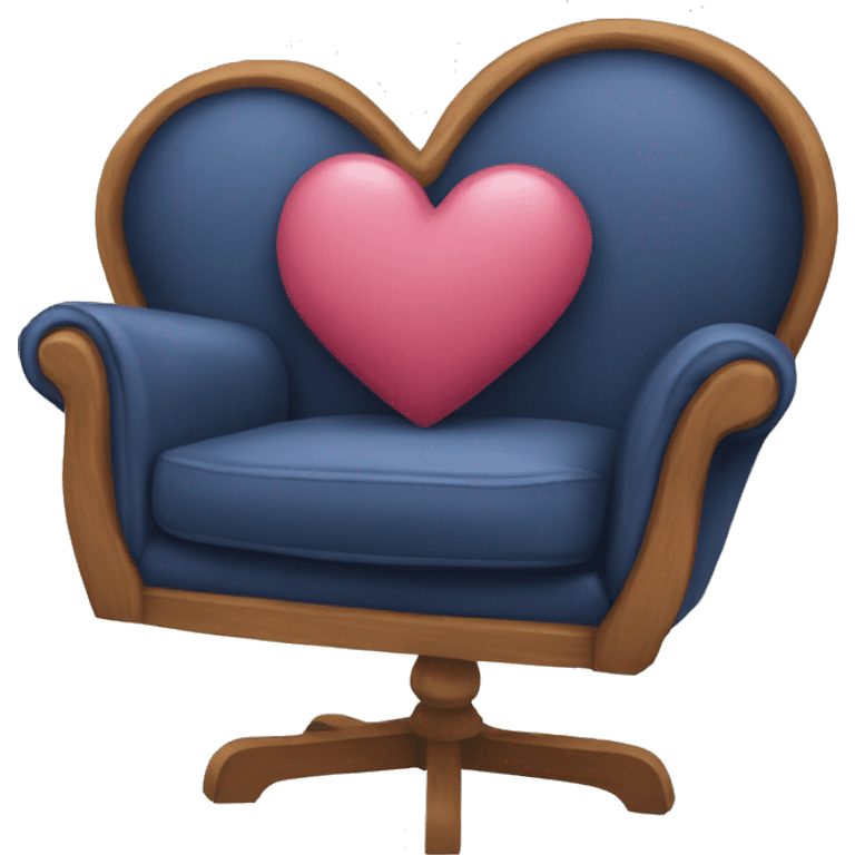 a heart-shaped armchair emoji