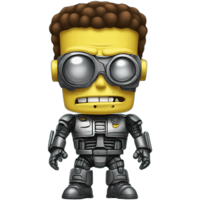 The terminator in a SpongeBob SquarePants costume emoji