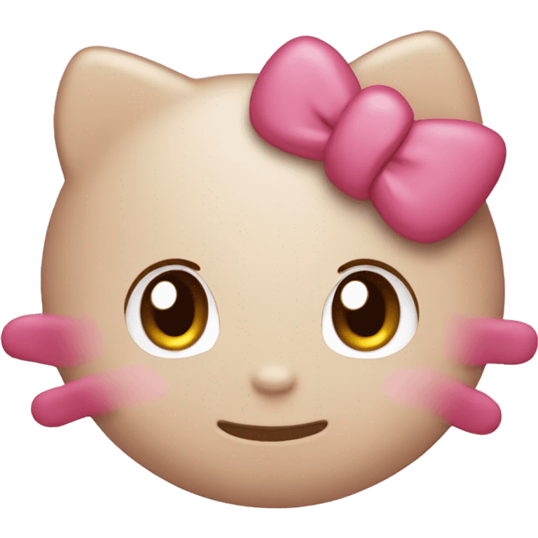 Hello kitty blushing emoji