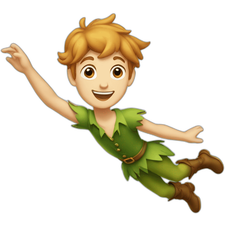 Peter pan flying emoji