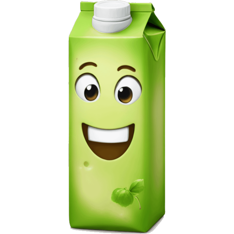 Happy apple juice box emoji