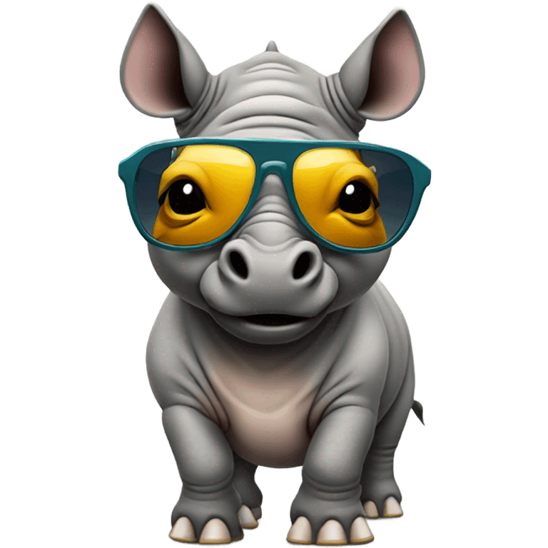 Rhino wearing sunglasses  emoji