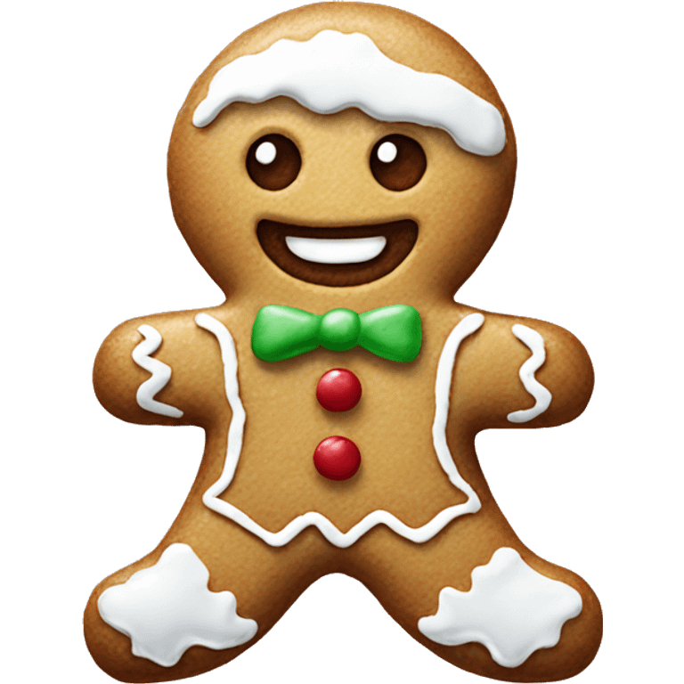 Realistic iced gingerbread man emoji