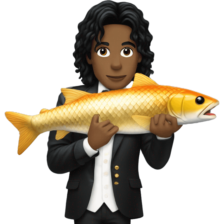 Michael jackson holding a carp emoji