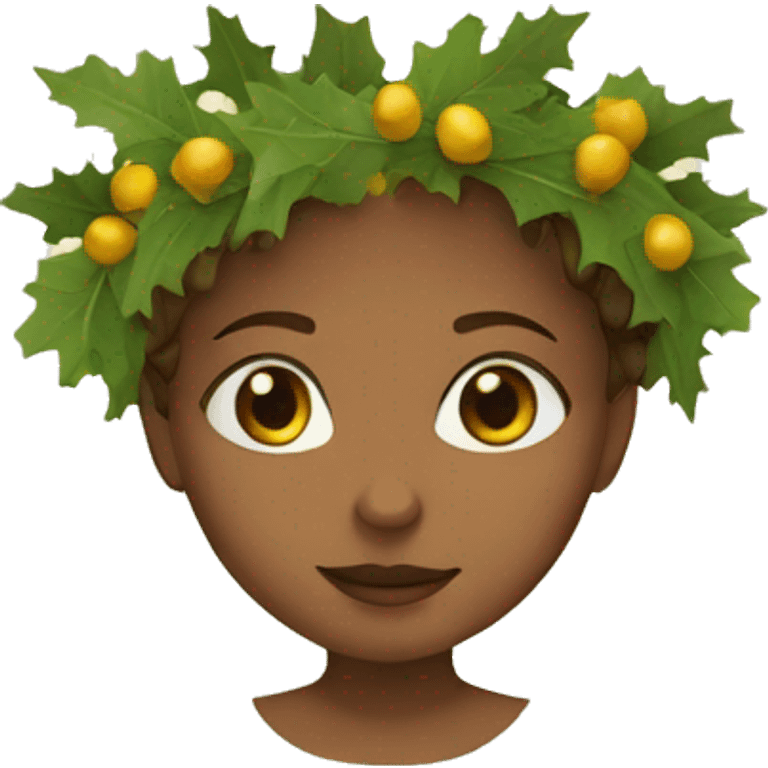 oak wreath girl emoji