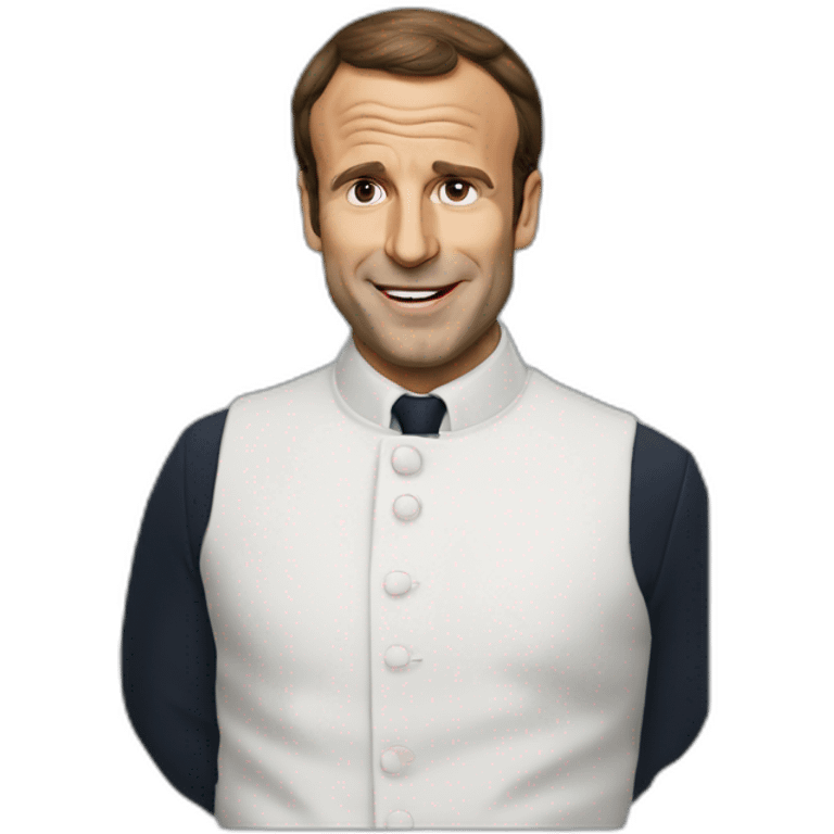 Macron énervé qui tire la langue emoji