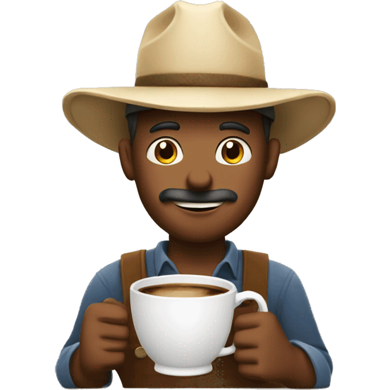 Farmer cup of coffe emoji