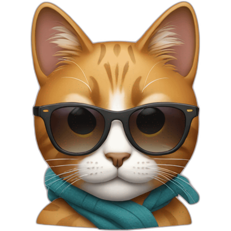 Cat with sunglasses emoji