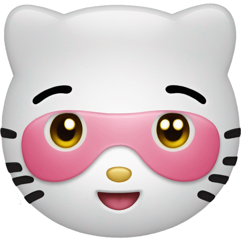 Hello kitty with heart eyes emoji