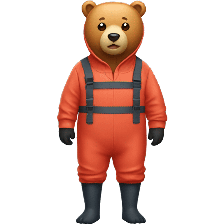 bear in lobster waders emoji