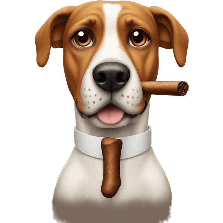 Dog with cigar emoji