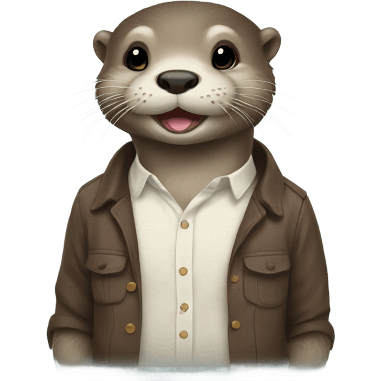 Otter with shirt that says Katie  emoji