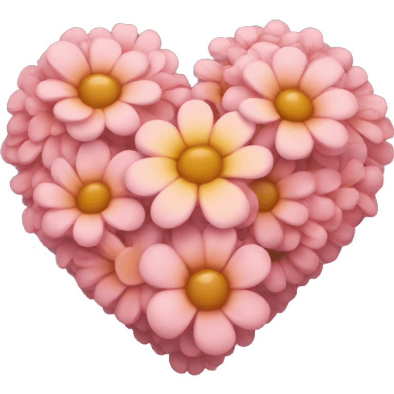 Flowers in a form of a heart emoji