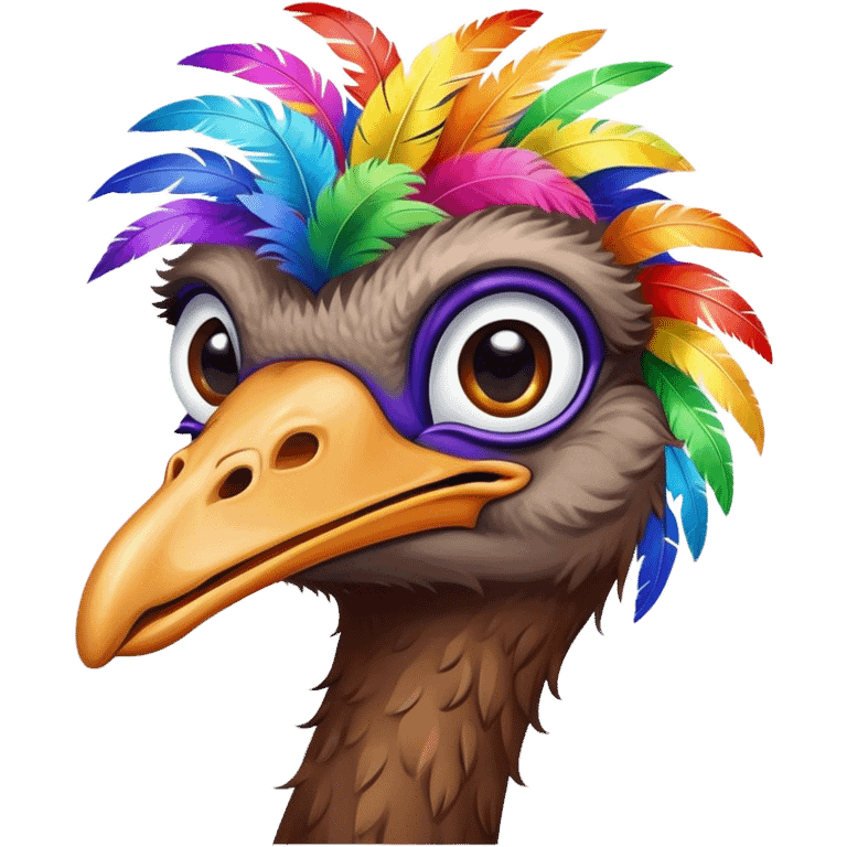 Gay ostrich emoji