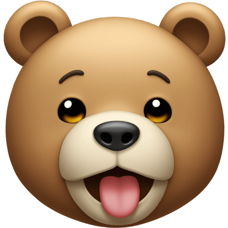 Bear with a kiss emoji