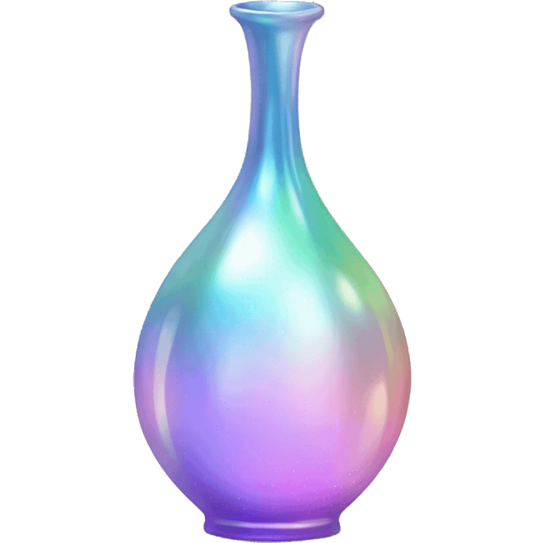 Sparkly glossy Pastel iridescent glass vase emoji