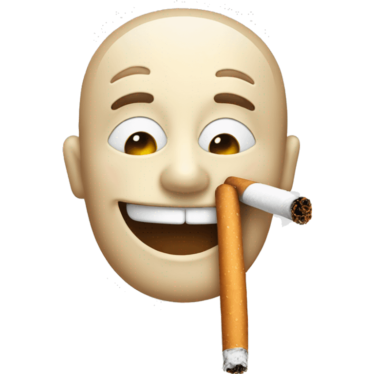 smoking cigarette smiling face emoji