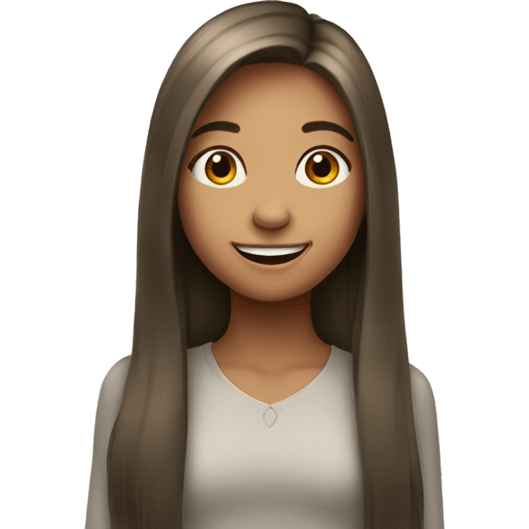 smiling girl with long hair emoji