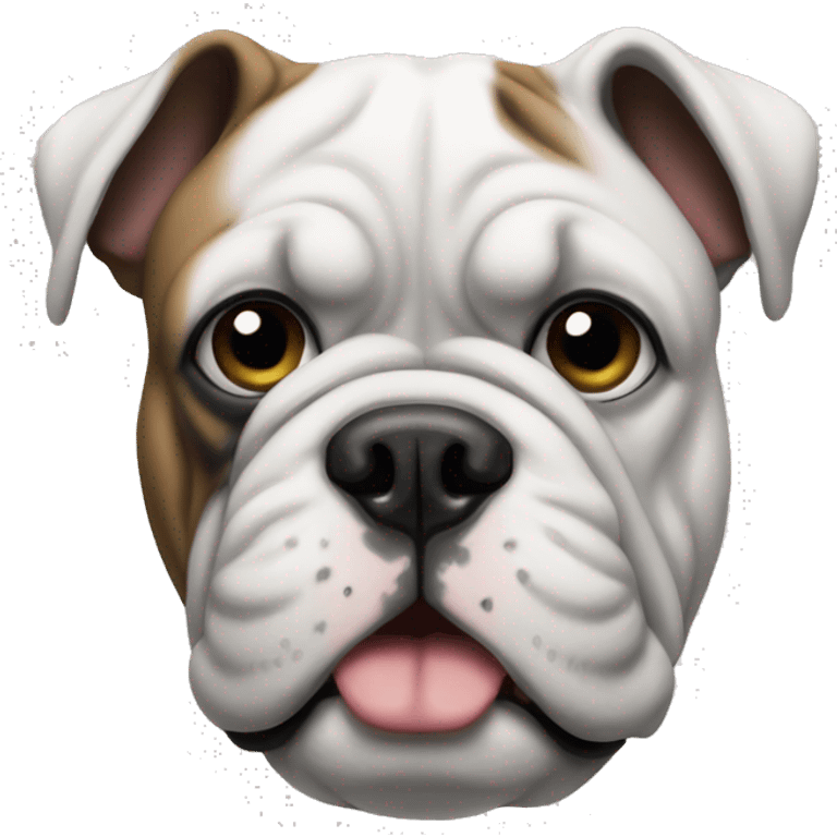 Bulldog blanco y negro emoji