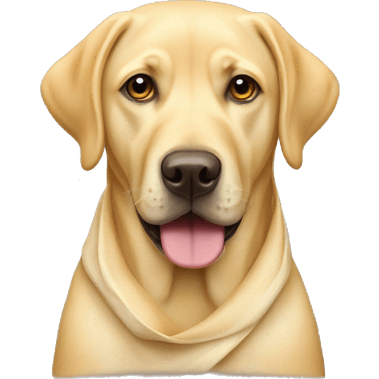 Yellow Labrador colored in tortilla emoji