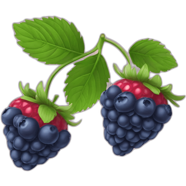 Fraise framboise myrtille  emoji