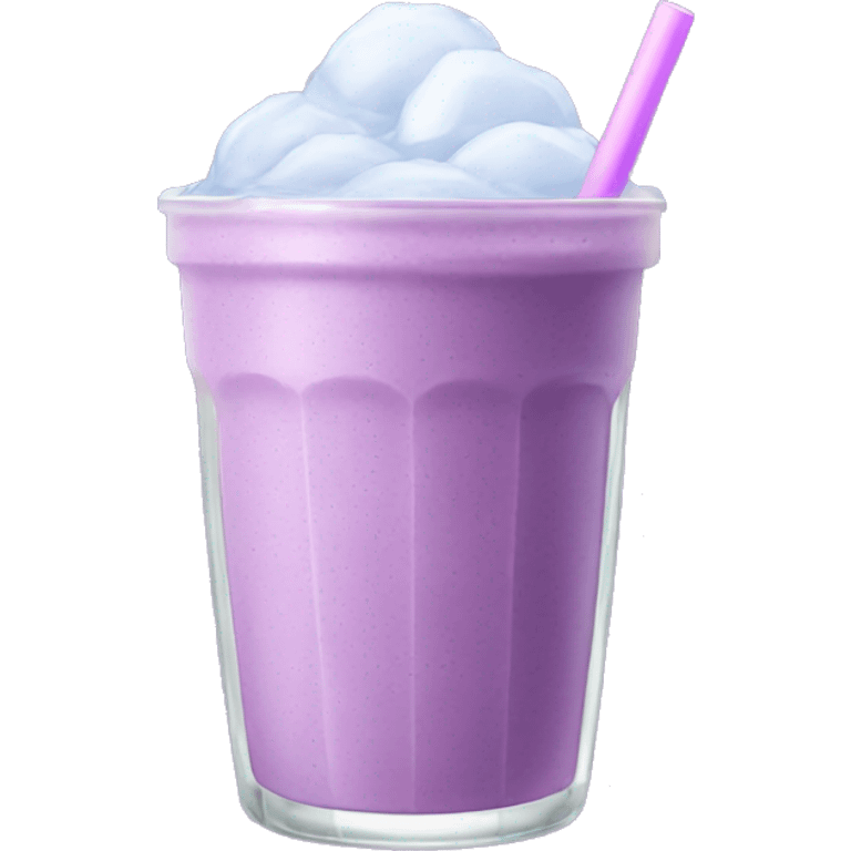 Light purple smoothie and ice emoji