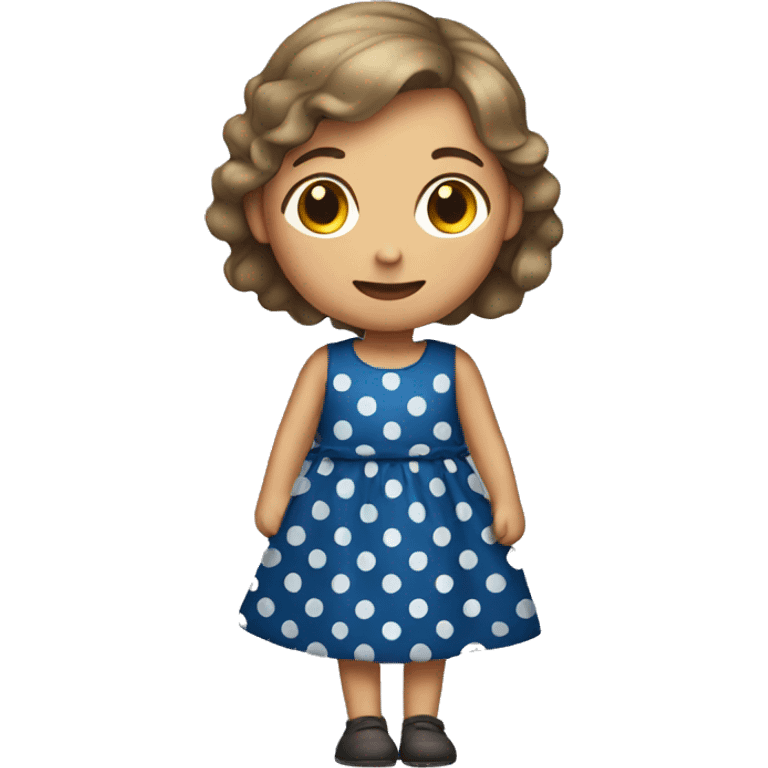 Girl with polka dot dress emoji