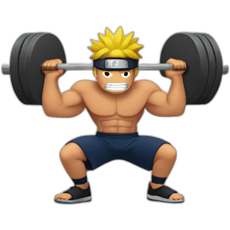 naruto lifting weights emoji