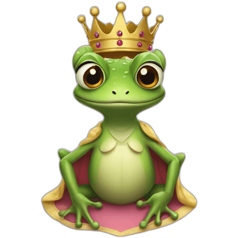 Queen frog in her shawer emoji