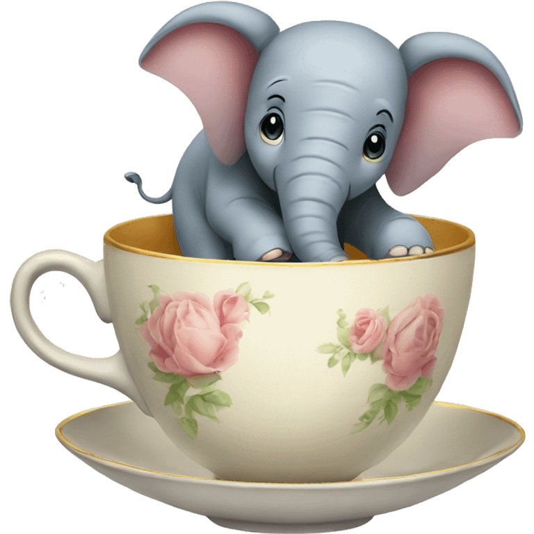 Elephant in a tea cup emoji