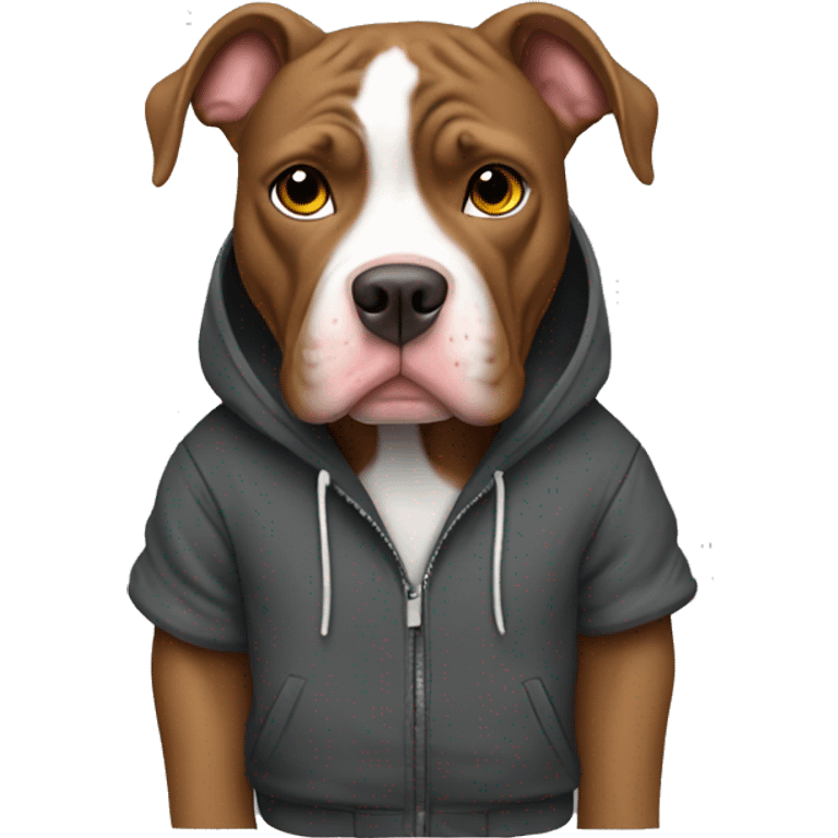 Pitbull in a hoodie  emoji