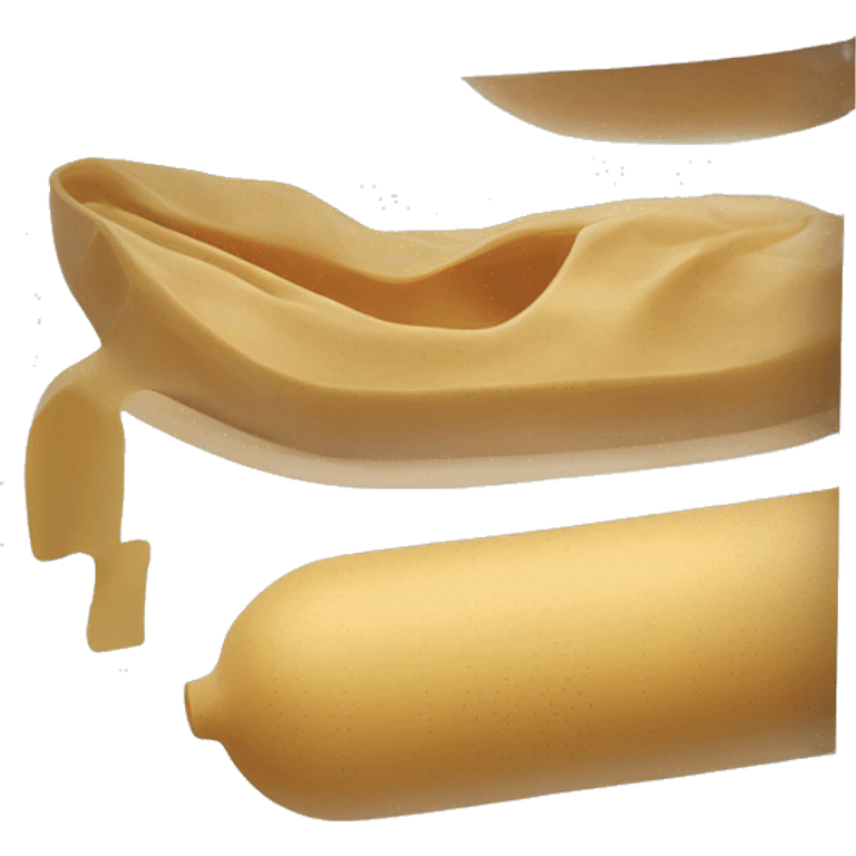 A side view of a kraft tupperware  emoji