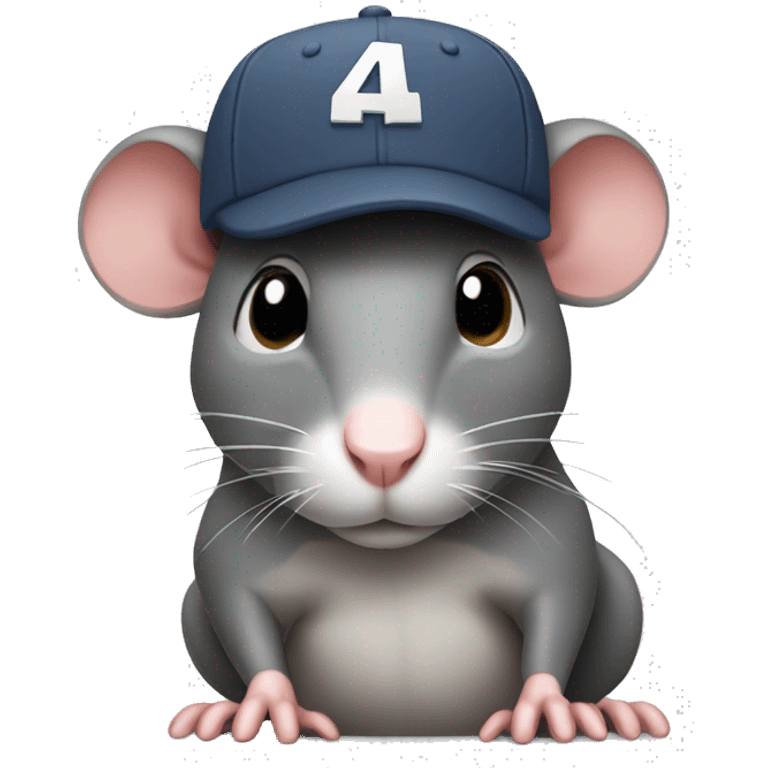 Rat wearing cap emoji