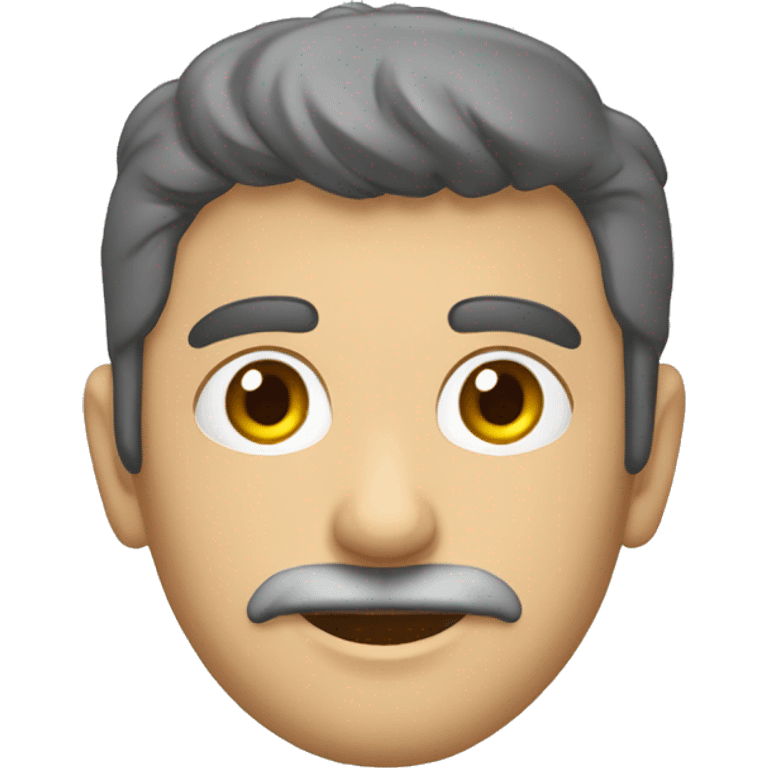 Homem de meia idade moreno de terno e oculto de grau  emoji