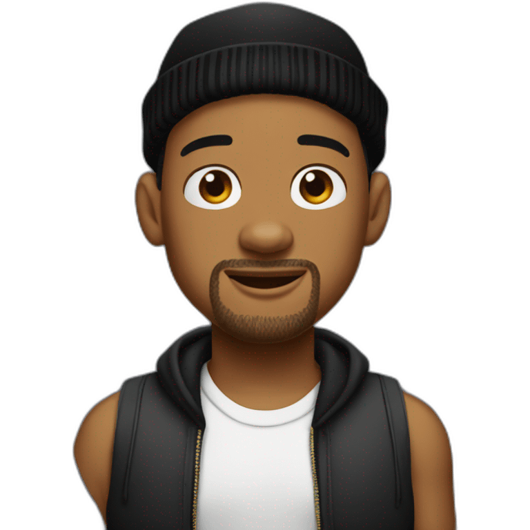 will smith with black beanie emoji