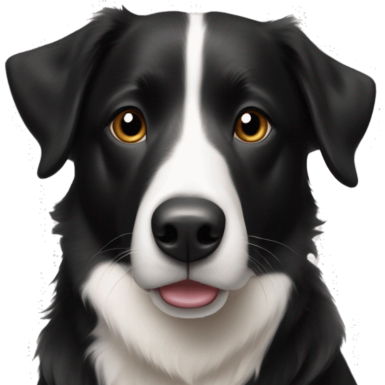 Black and white border collie lab mix emoji