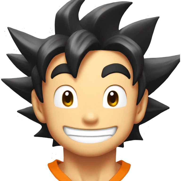 Goku smiling happily  emoji