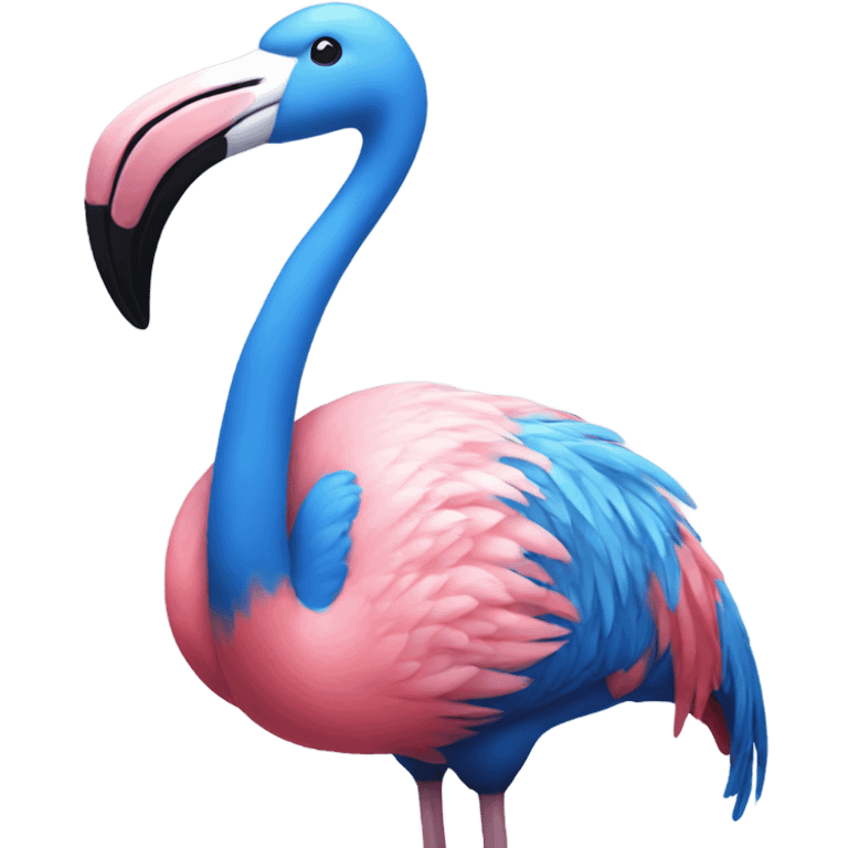 Blue flamingo  emoji