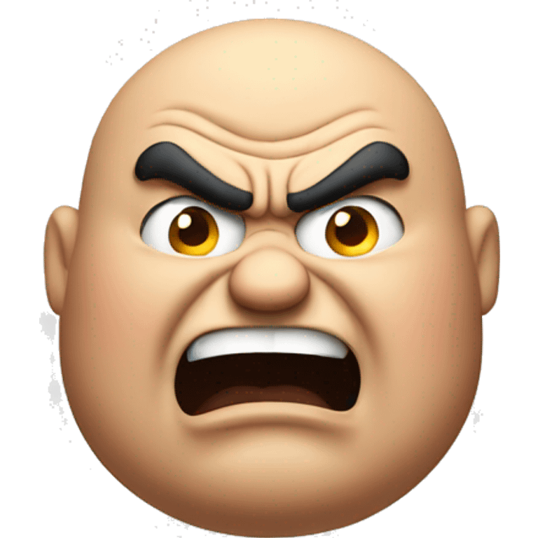 angry fat guy yelling  emoji