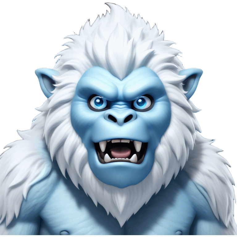 Cinematic Realistic WoW Yeti Portrait, head tilted dramatically with an exaggeratedly amused expression, blending epic primal power with an unexpected hint of playfulness. His robust, shaggy fur and expressive ice-blue eyes are rendered with lifelike texture and dynamic, frosty lighting, high shine, dramatic yet whimsical, capturing the essence of a yeti whose epic might is softened by a mischievous glint. emoji