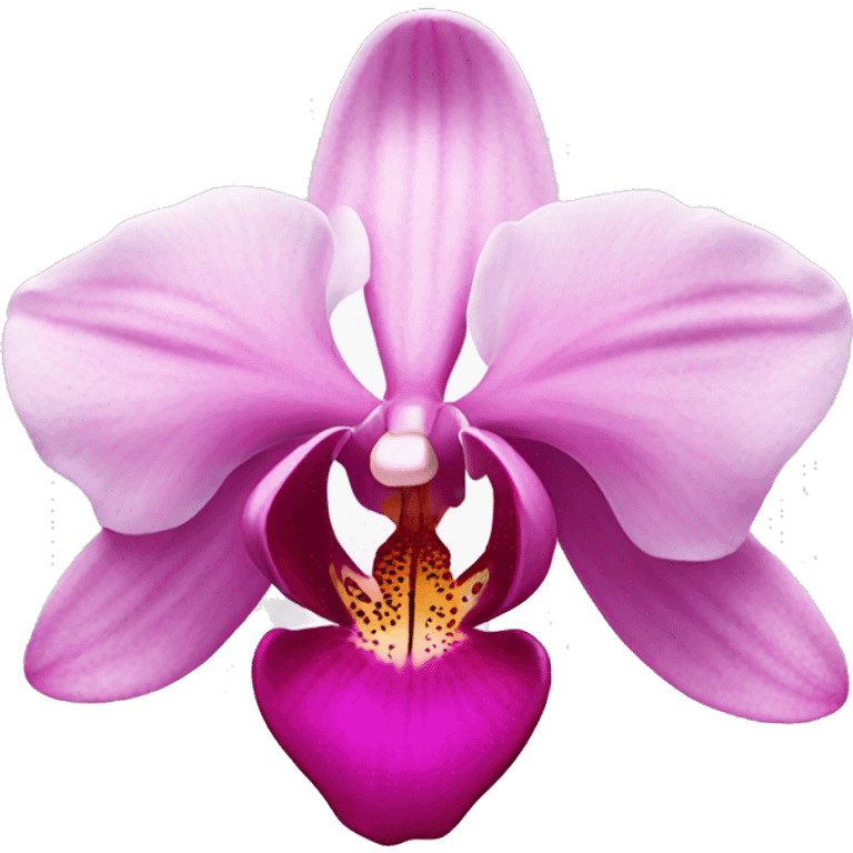 pink orchid emoji