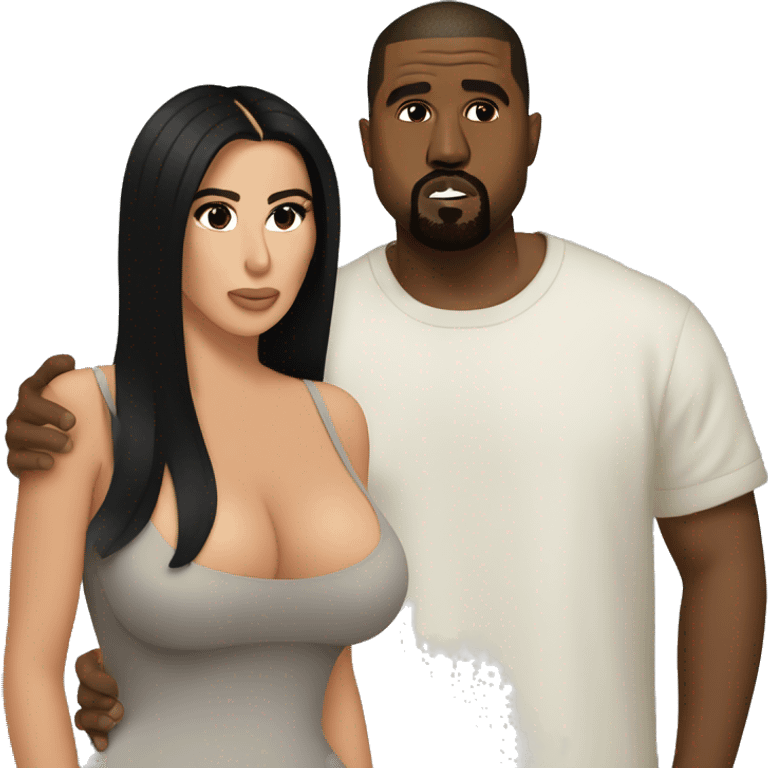 Kanye west singing to Kim kardashian  emoji