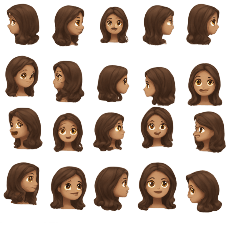 brown hair girl aesthetic  emoji