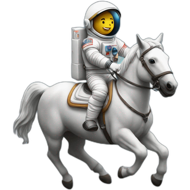 Astronaut riding a horse emoji