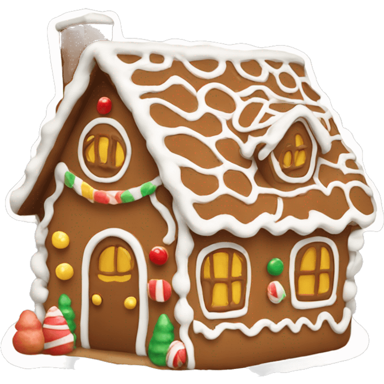 cute gingerbread house emoji