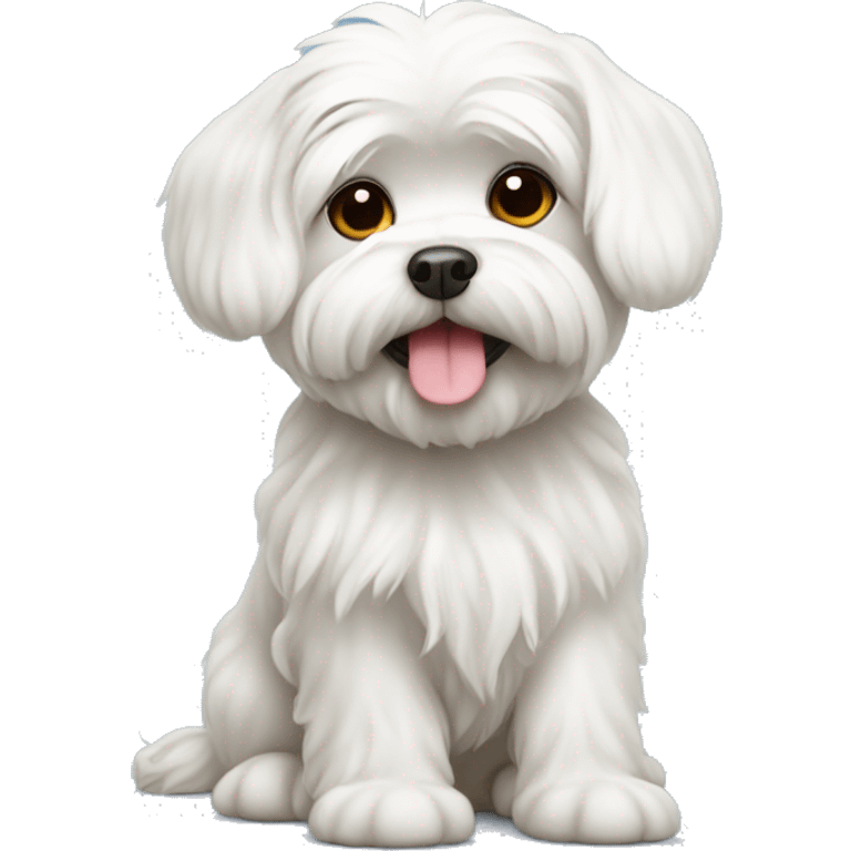 a cute maltese dog  emoji